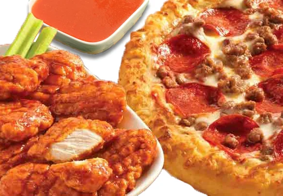 Pizza and wings